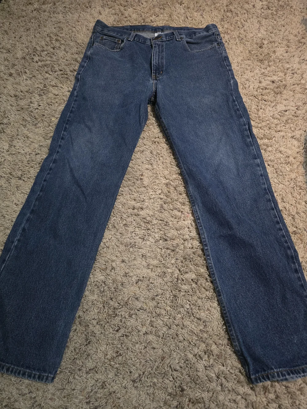 Men's Straight-Leg Jeans in Dark Blue